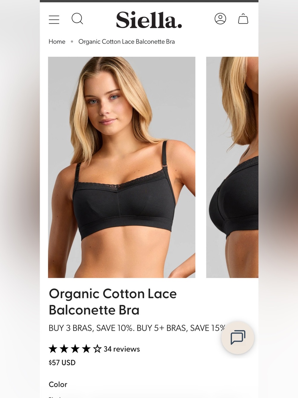 Siella organic Bra